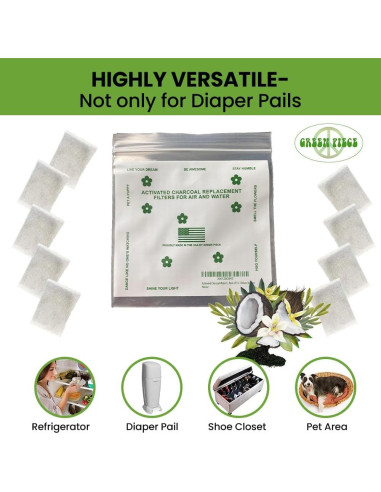 Paquete de 12 + 1 Desodorantes Green Piece para Cubo de Pañales