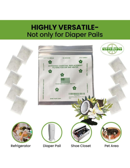 Paquete de 12 + 1 Desodorantes Green Piece para Cubo de Pañales