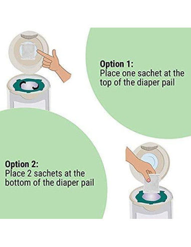 Paquete de 12 + 1 Desodorantes Green Piece para Cubo de Pañales