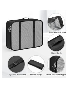 Set de 8 Cubos de Empaque B365 para Viaje - Negro 2