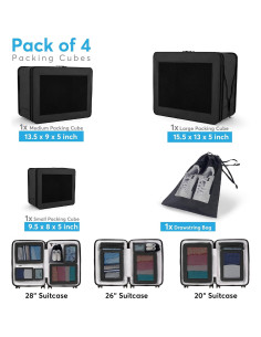 Set de 4 Cubos de Compresión SafiSpiral para Empacar 2
