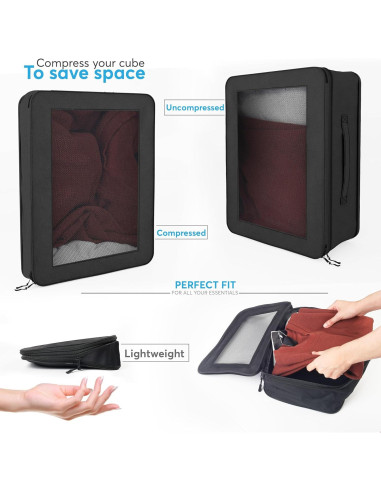 Set de 4 Cubos de Compresión SafiSpiral para Empacar