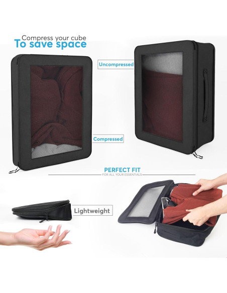 Set de 4 Cubos de Compresión SafiSpiral para Empacar