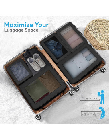 Set de 4 Cubos de Compresión SafiSpiral para Empacar