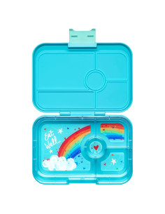 Yumbox Tapas Azul Arcoíris - Caja Almuerzo 4 Compartimentos 993ml