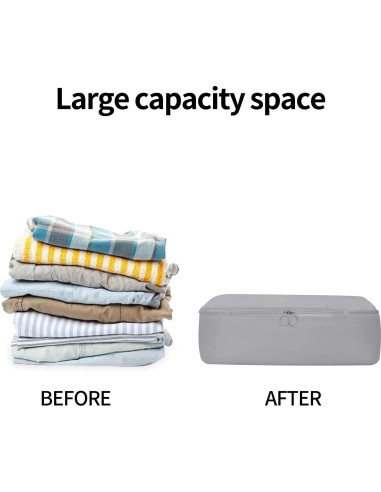 Set de 6 Cubos de Compresión Jealkip para Viaje Gris