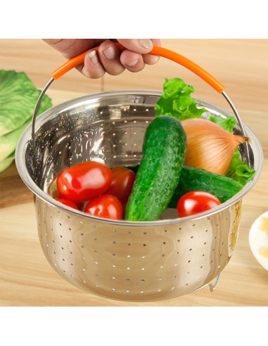 Cesta de Cocción al Vapor Acero Inoxidable 21,5 cm