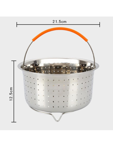 Cesta de Cocción al Vapor Acero Inoxidable 21,5 cm