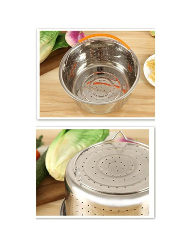 Cesta de Cocción al Vapor Acero Inoxidable 21,5 cm