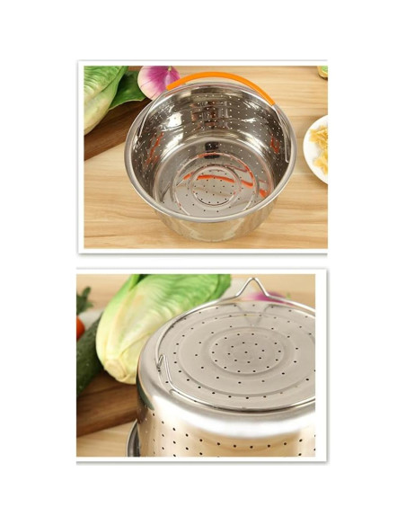 Cesta de Cocción al Vapor Acero Inoxidable 21,5 cm
