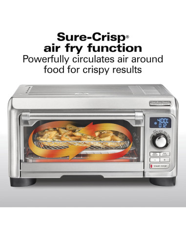 Horno Tostador Digital Hamilton Beach 1500W Freidora de Aire 6 en 1