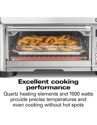 Horno Tostador Digital Hamilton Beach 1500W Freidora de Aire 6 en 1