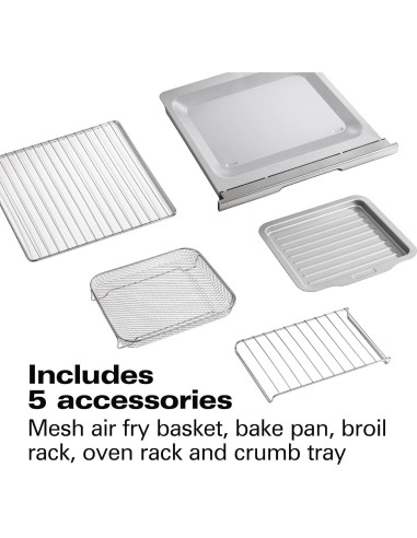 Horno Tostador Digital Hamilton Beach 1500W Freidora de Aire 6 en 1