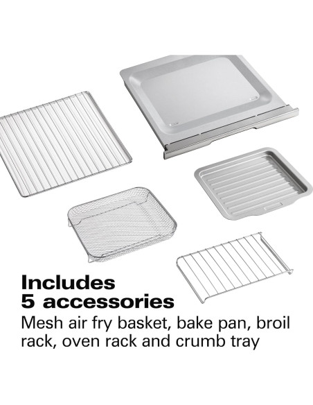 Horno Tostador Digital Hamilton Beach 1500W Freidora de Aire 6 en 1