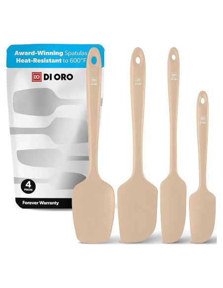 Conjunto de Espátulas de Silicona DI ORO 4 Piezas Arcilla