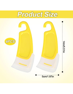 4 Espátulas de Silicona NQEUEPN 14x5 cm para Cocina y 3D 2