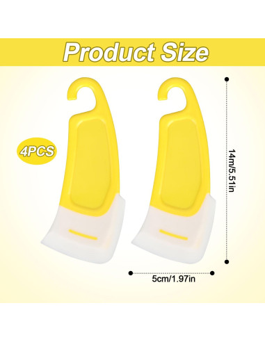 4 Espátulas de Silicona NQEUEPN 14x5 cm para Cocina y 3D