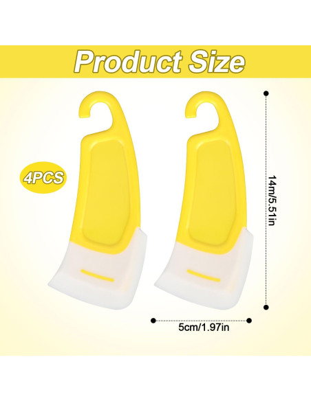 4 Espátulas de Silicona NQEUEPN 14x5 cm para Cocina y 3D