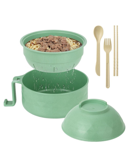 Tazón de Ramen OZY para Microondas Verde 6 Piezas