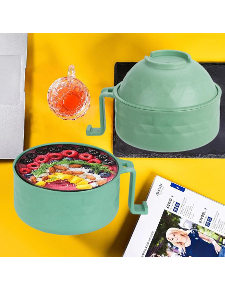 Tazón de Ramen OZY para Microondas Verde 6 Piezas