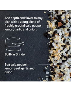 Sazonador de Sal de Mar Palermo Limón y Pimienta 220g 2