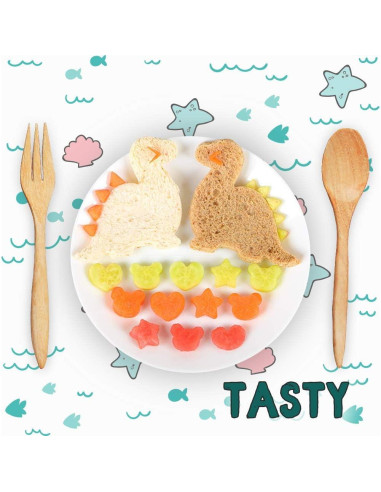 Juego de Cortadores de Sándwich Tiblue 24 Piezas Acero Inoxidable