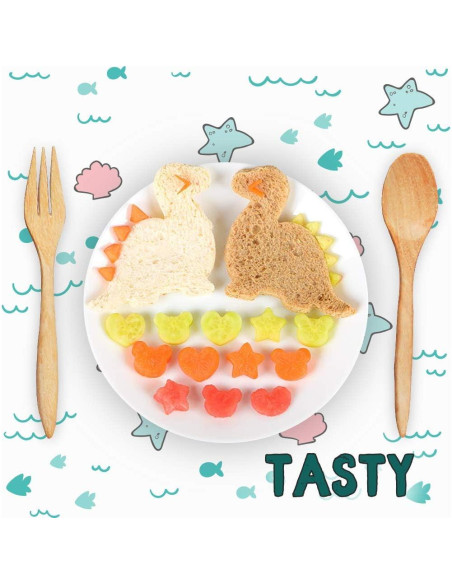 Juego de Cortadores de Sándwich Tiblue 24 Piezas Acero Inoxidable