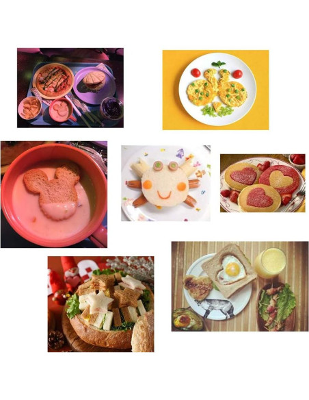 Juego de Cortadores de Sándwich Tiblue 24 Piezas Acero Inoxidable