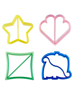 Cortadores de Sándwich HiempTru 4 Piezas Coloridos para Niños