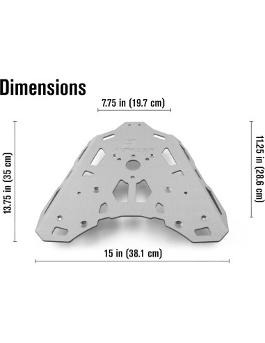 Soporte de Equipaje Trasero AltRider BMW R 1200 GS Negro
