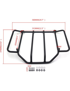 Soporte de Equipaje HTTMT Negro Mate para Harley Touring 2