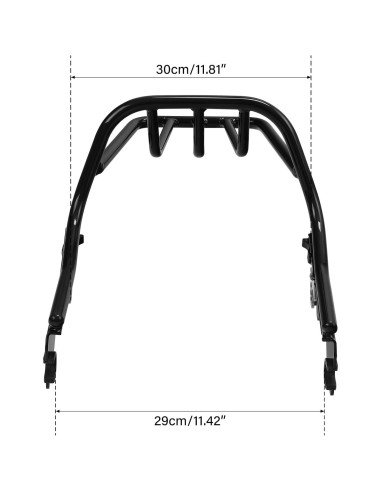 Soporte de Equipaje TCMT Negro para Harley 2 Personas