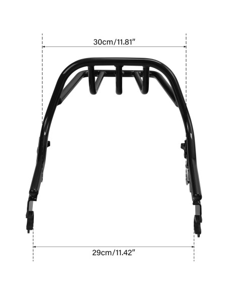 Soporte de Equipaje TCMT Negro para Harley 2 Personas