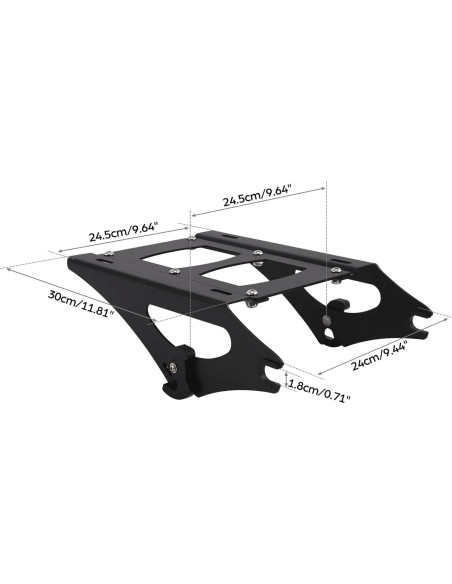 Soporte de Equipaje Desmontable TCMT Negro para Harley 2014-2025