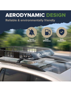 Portaequipajes de Techo ARKSEN 137x86x15 cm 250 lbs 2