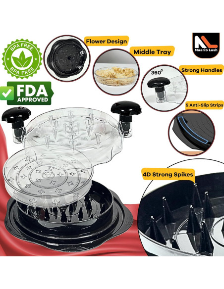 Desmenuzador de Pollo Mejorado Maarib Lush con Ablandador y Cepillo