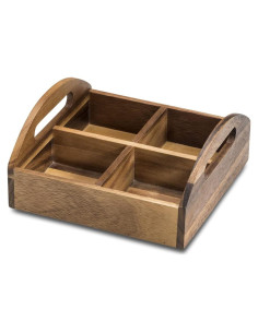 Bandeja de Aperitivos Kalmar Home Madera Acacia 20x20 cm