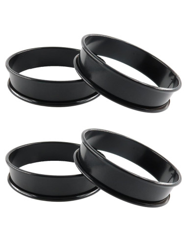 4 Piezas Anillos para Muffin Inglés Acero Inoxidable 9.5 cm