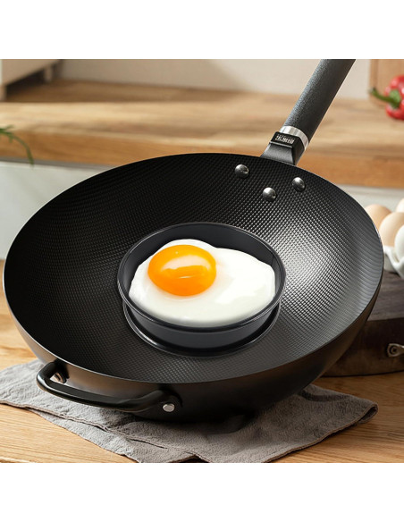 4 Piezas Anillos para Muffin Inglés Acero Inoxidable 9.5 cm