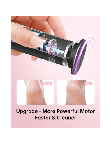 Removedor de Callos Eléctrico Tohecu FCM-08 Negro con 60 Discos