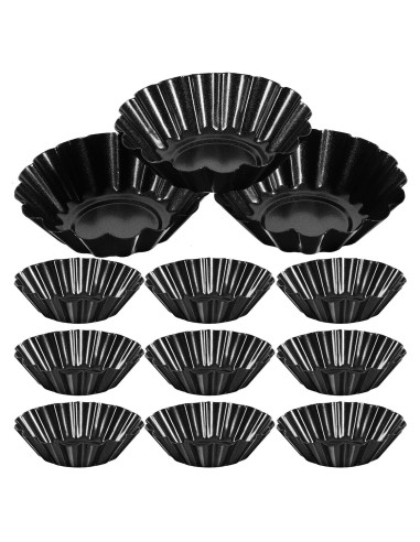 12 Moldes para Tartas de Flor Cabilock de Acero al Carbono