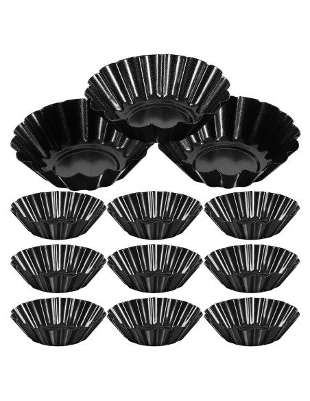 12 Moldes para Tartas de Flor Cabilock de Acero al Carbono