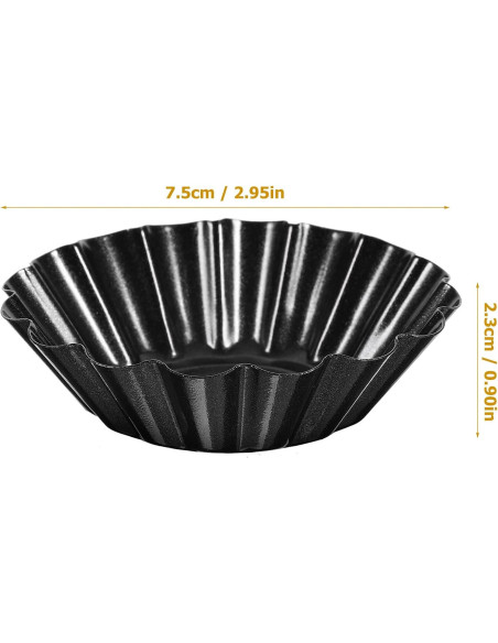 12 Moldes para Tartas de Flor Cabilock de Acero al Carbono