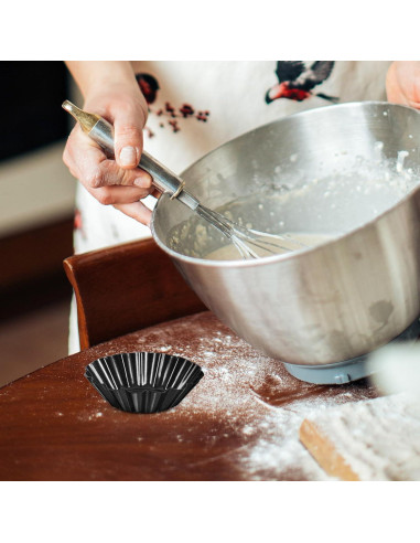 12 Moldes para Tartas de Flor Cabilock de Acero al Carbono