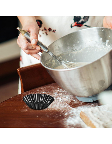 12 Moldes para Tartas de Flor Cabilock de Acero al Carbono