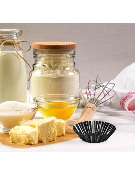 12 Moldes para Tartas de Flor Cabilock de Acero al Carbono