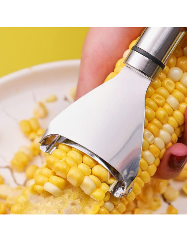 Pelador de Maíz LANSKYWARE 3PCS Acero Inoxidable Ergonómico