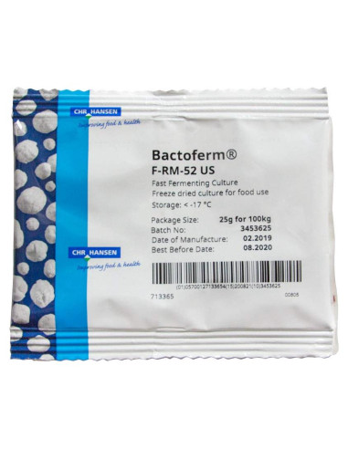 Cultura Bactoferm F-RM-52 para Fermentación de Salchichas 25g