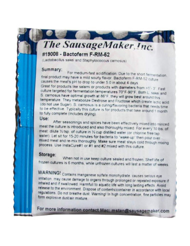 Cultura Bactoferm F-RM-52 para Fermentación de Salchichas 25g