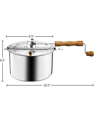 Horno de Palomitas de Maíz Great Northern 5qt Aluminio Plateado